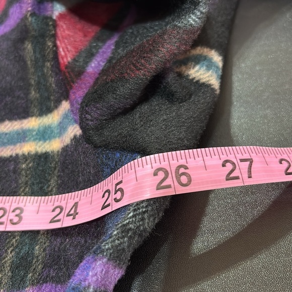 Ashley Wool Blend Plaid Flannel,button down,chest/hip pocket,heavyweight shacket - Picture 8 of 11